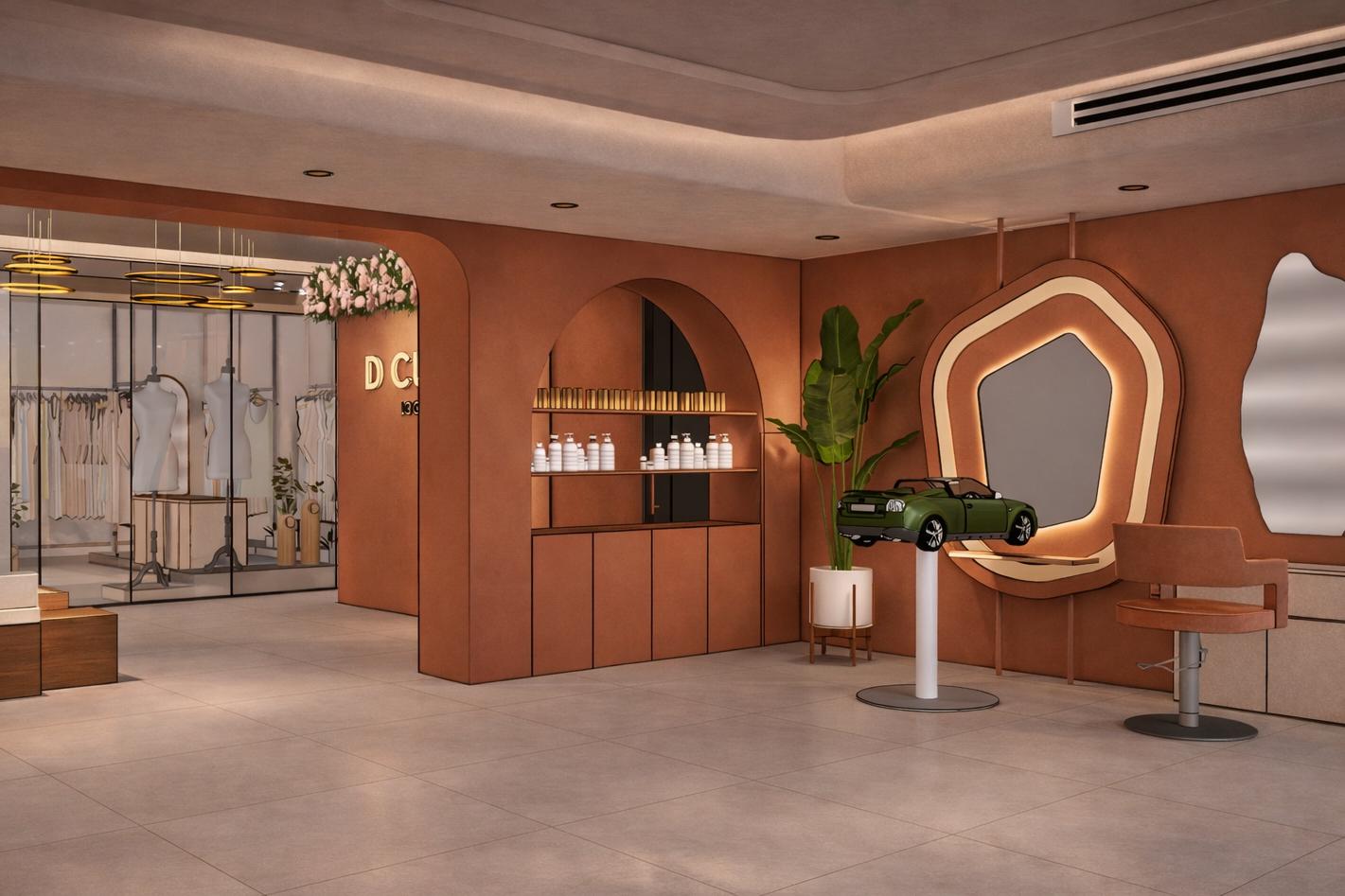 Kids station beside the bridal wardrobe entrance